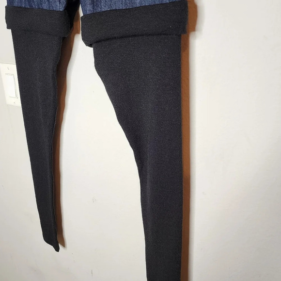 Alberto Makali denim shorts black sweater tights combo pants size 4 - Picture 12 of 17